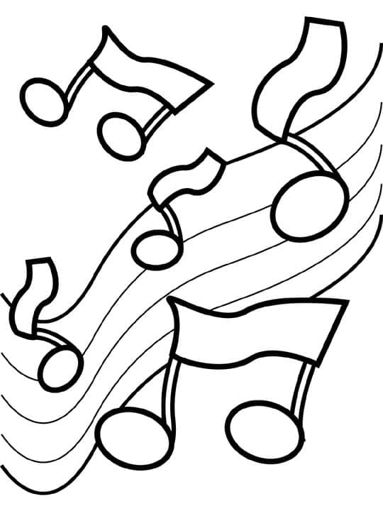 Musiknotenbild gratis ausmalbilder