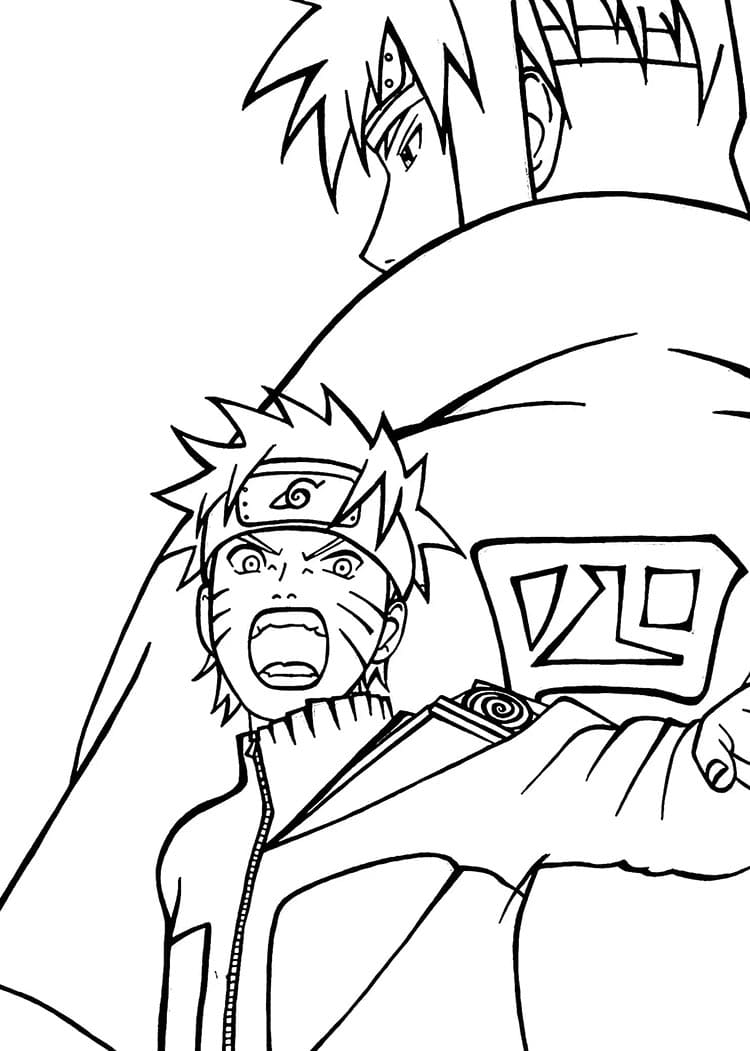 Naruto druckfertig ausmalbilder