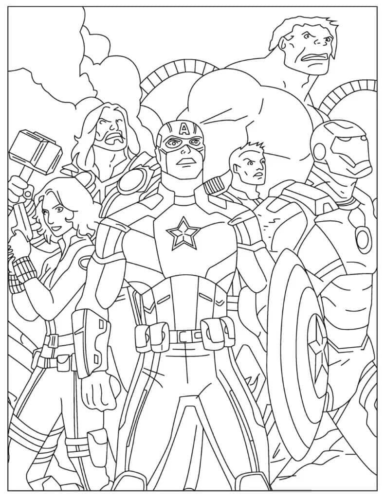 Netter Avengers ausmalbilder