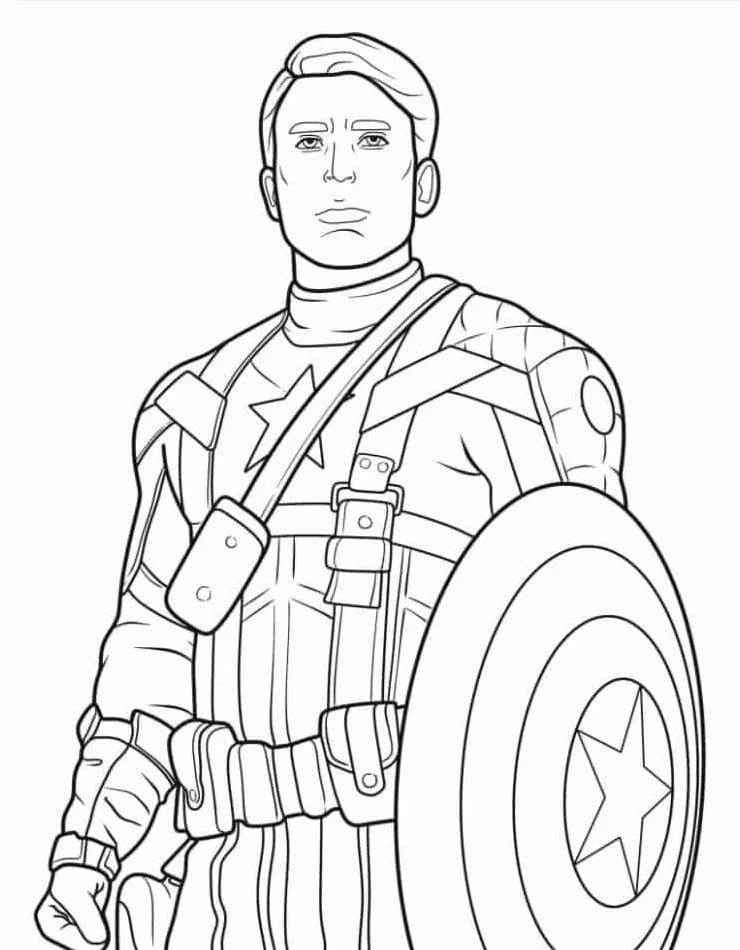 Netter Captain America ausmalbilder