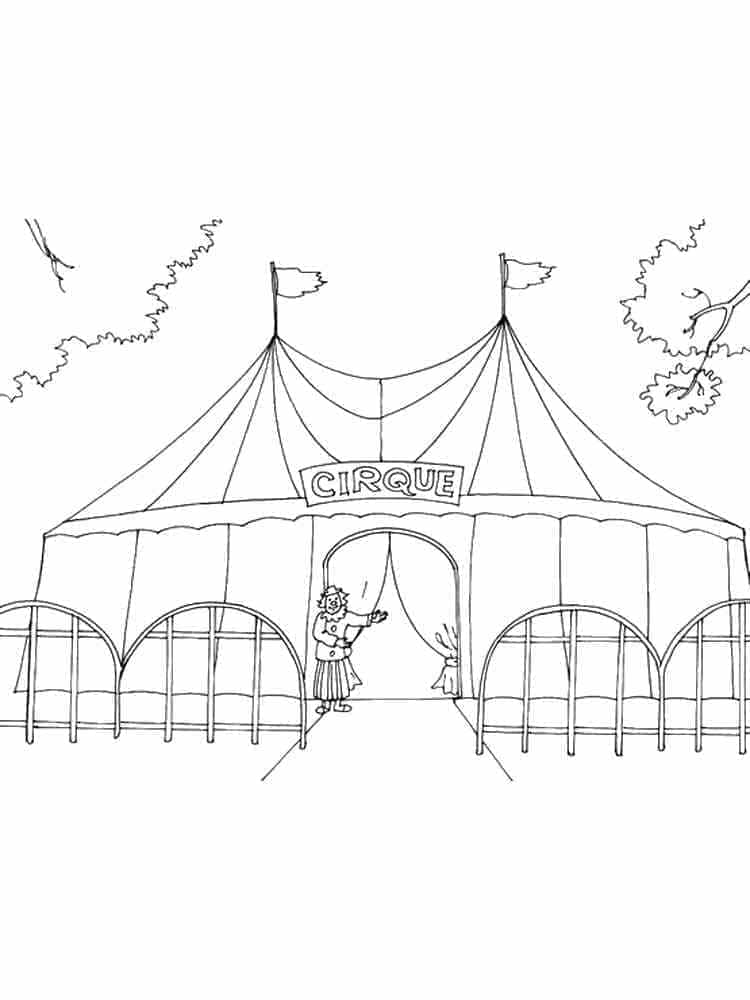 Nettes Zirkus ausmalbilder