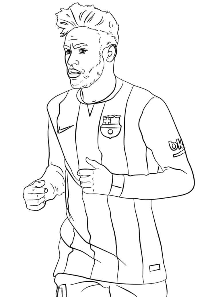 Neymar Druckbar Frei ausmalbilder