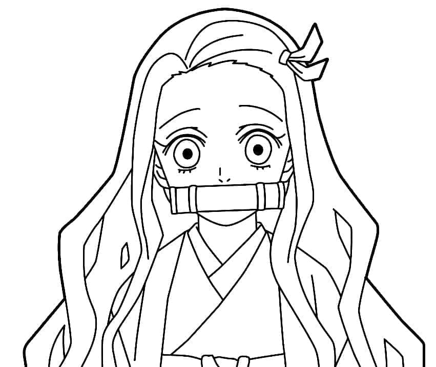 Nezuko für 6-jährige Kinder ausmalbilder
