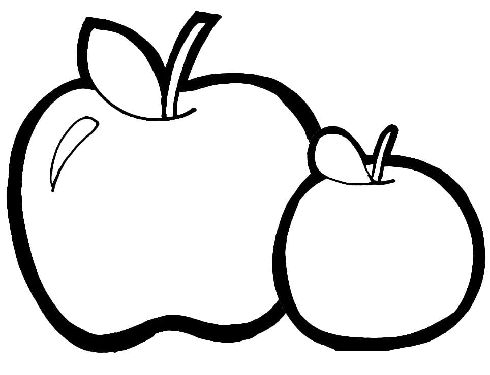 Niedlicher Apfel ausmalbilder