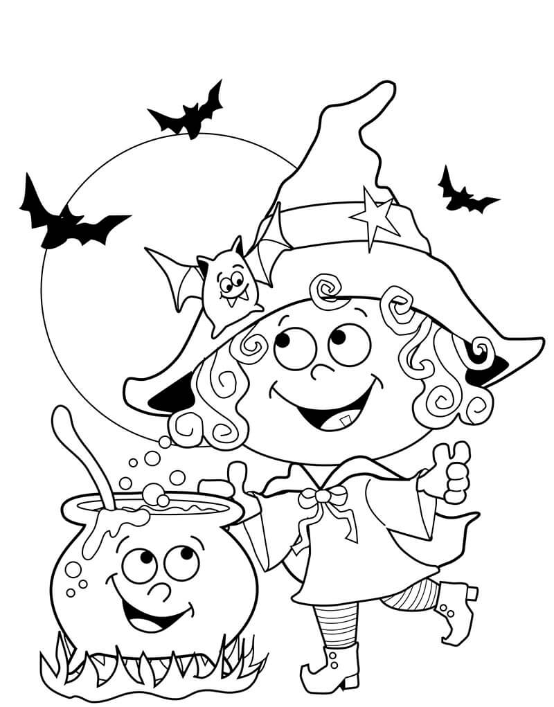 Niedliches Halloween ausmalbilder