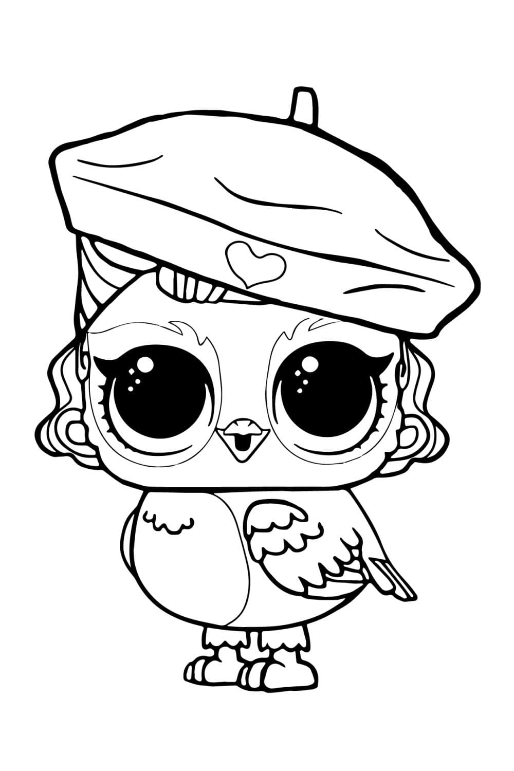 Owl Angel LOL Pets ausmalbilder