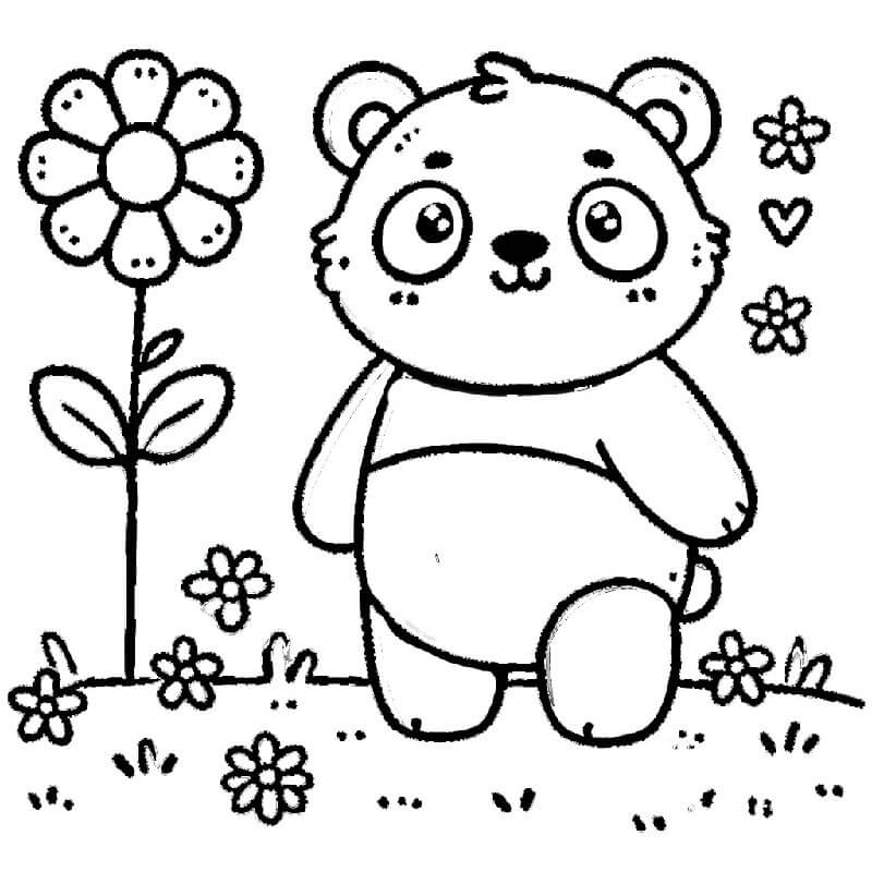 Panda Drucken ausmalbilder