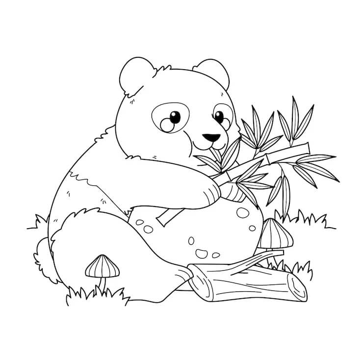 Panda Kostenlos Druckbarer ausmalbilder
