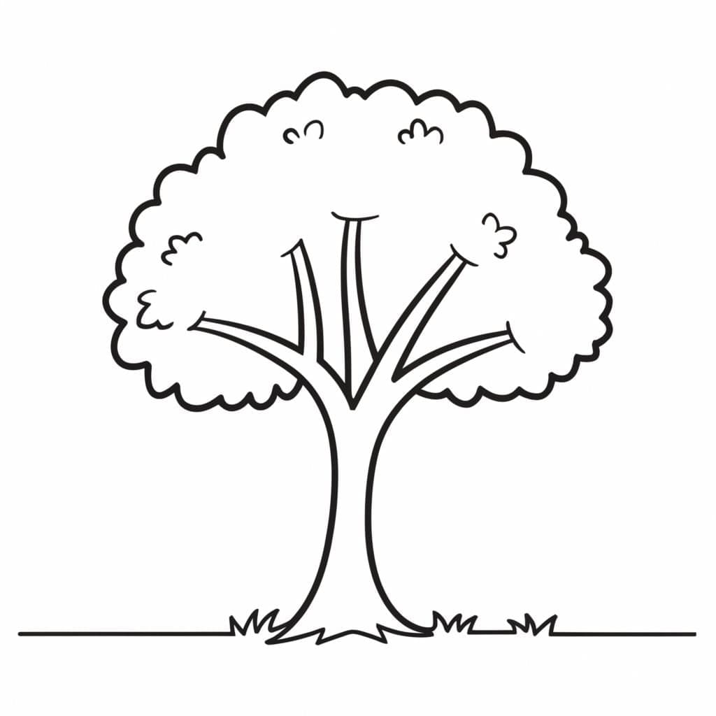 Perfekter Baum ausmalbilder