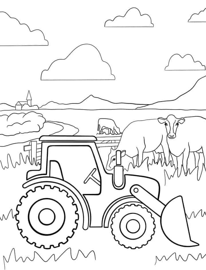 Perfekter Traktor ausmalbilder