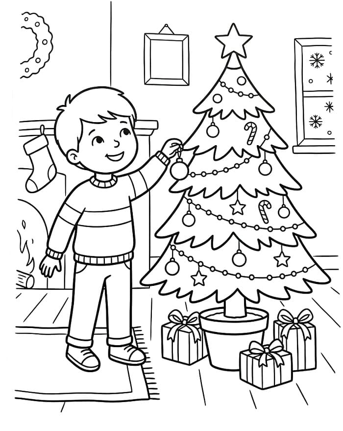 Perfekter Weihnachtsbaum ausmalbilder