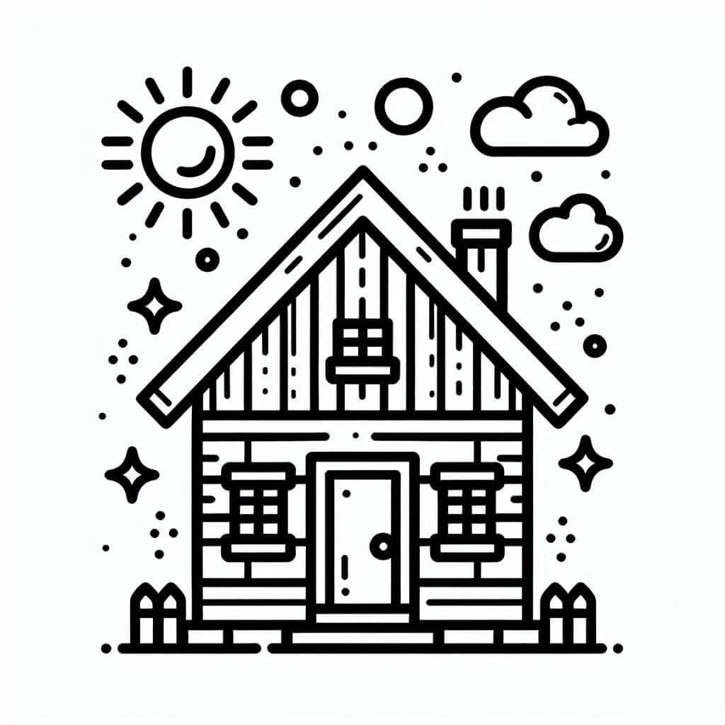 Perfektes Haus ausmalbilder