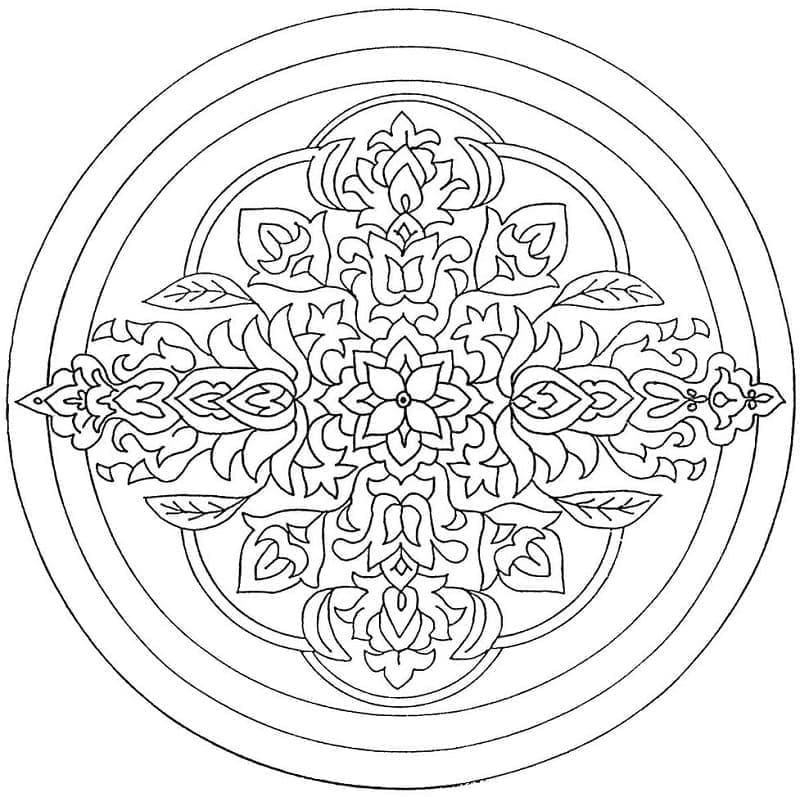 Perfektes Mandala ausmalbilder