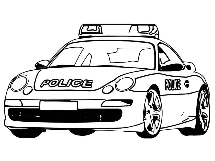 Perfektes Polizeiauto ausmalbilder
