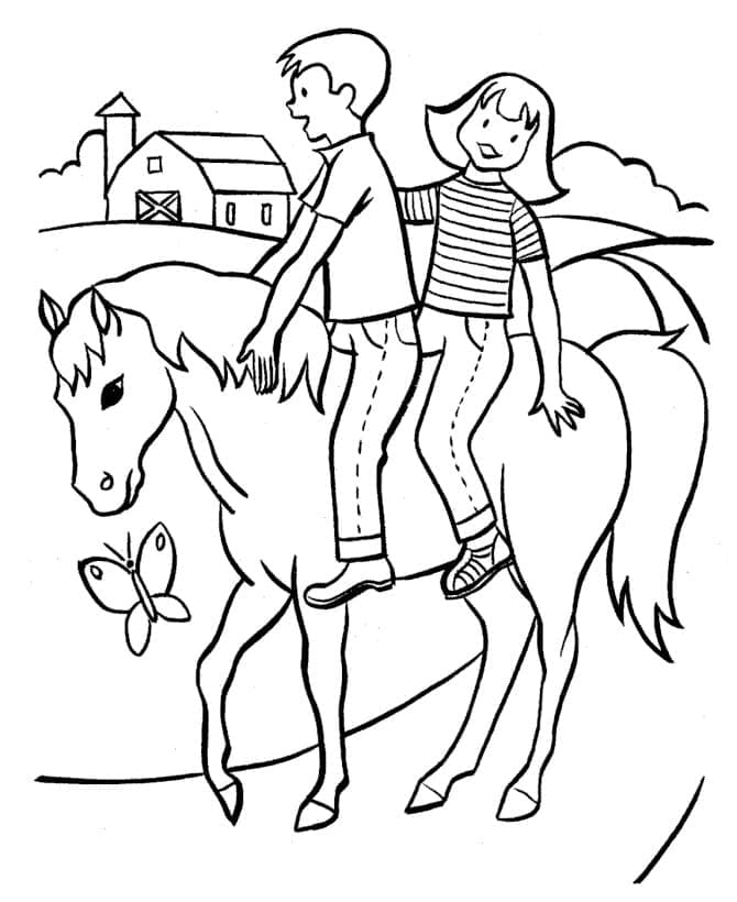 Pferd Gratis ausmalbilder