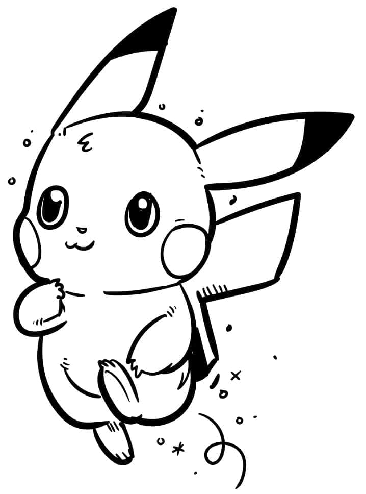 Pikachu Drucken ausmalbilder