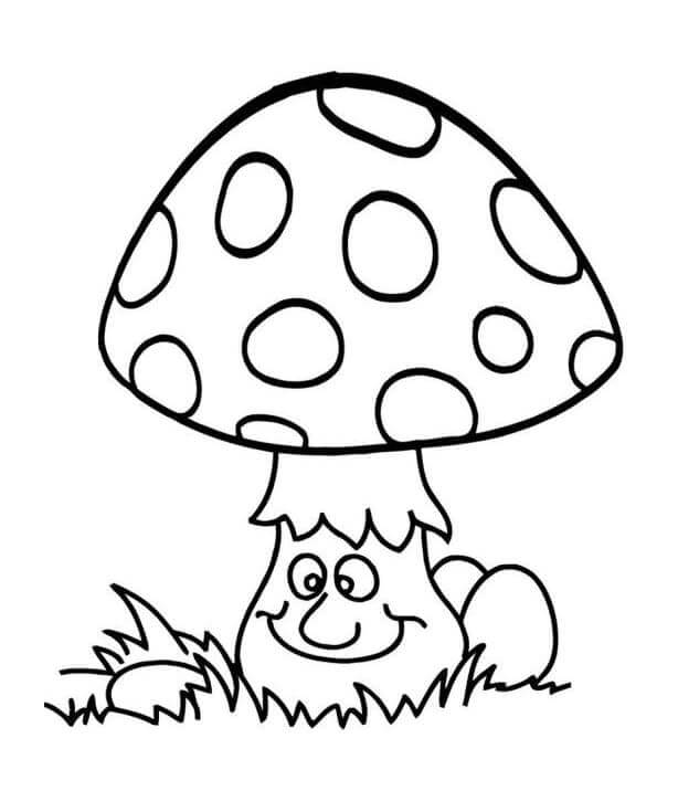 Pilz für 3-jährige Kinder ausmalbilder