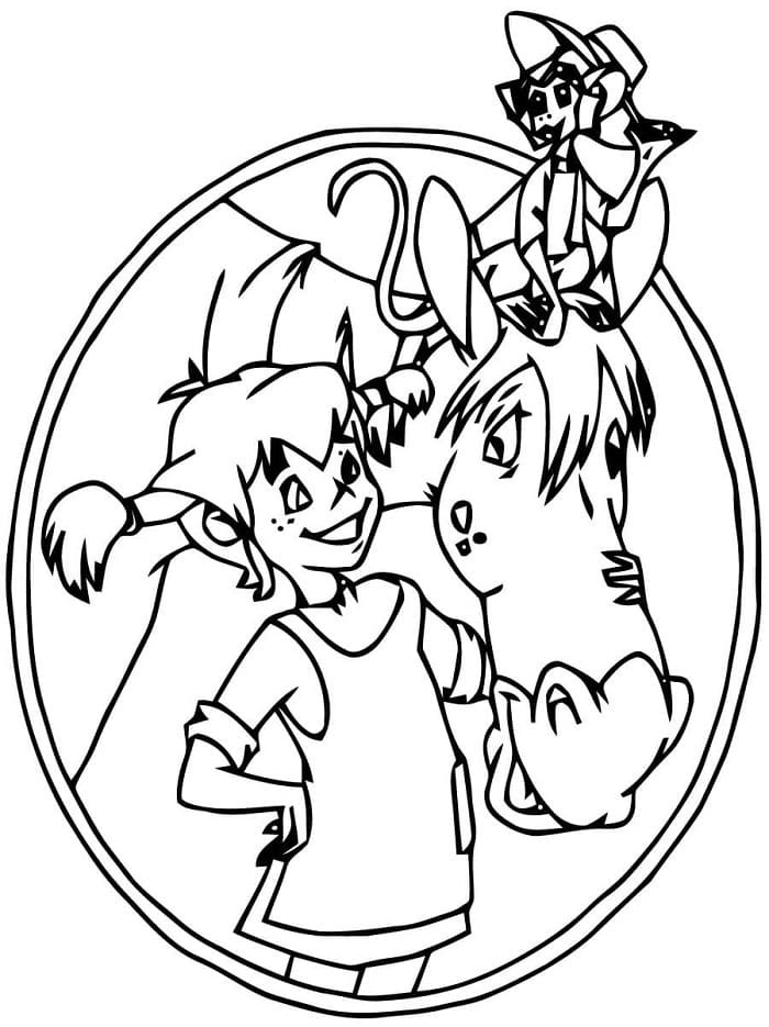 Pippi Langstrumpf Abbildung ausmalbilder