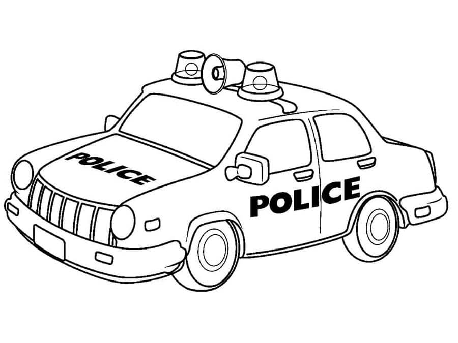 Polizeiauto 1 ausmalbilder