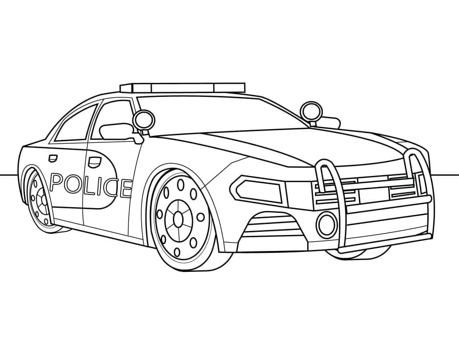 Polizeiauto 4 ausmalbilder