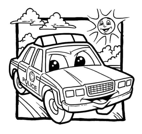Polizeiauto 6 ausmalbilder