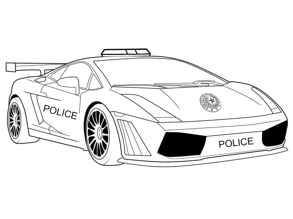 Polizeiauto 8 ausmalbilder