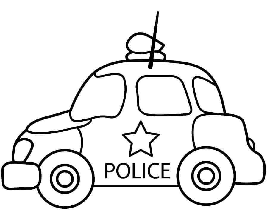 Polizeiauto Bild zum Drucken ausmalbilder