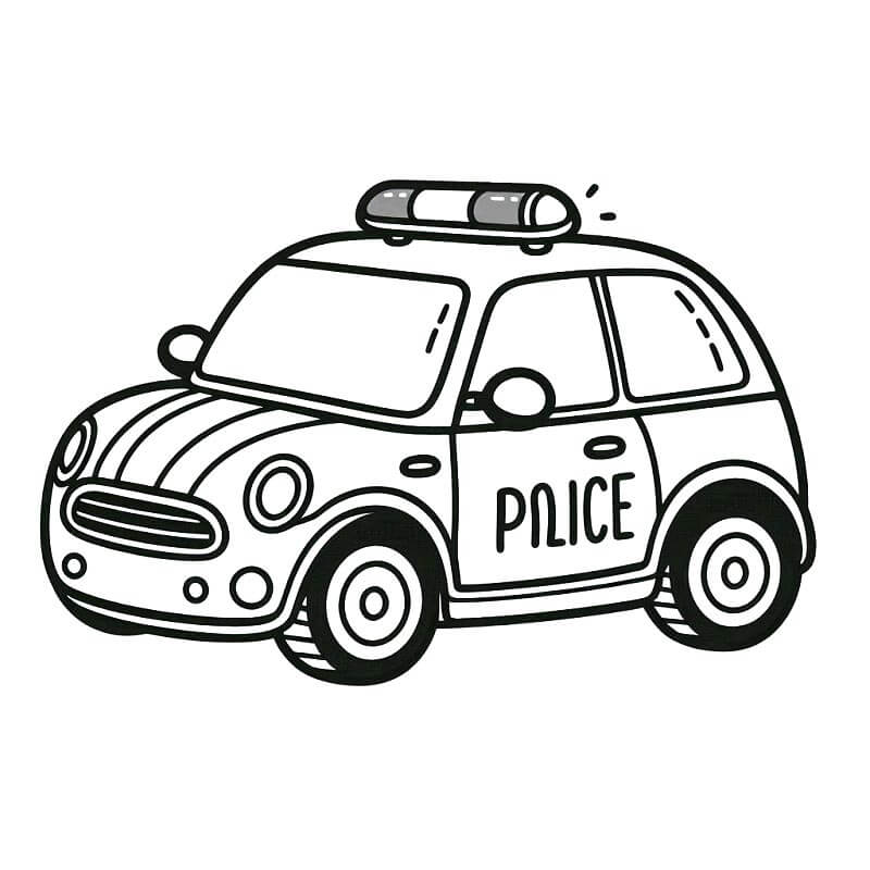Polizeiauto Malvorlage für Kinder ausmalbilder
