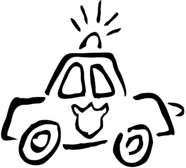 Polizeiauto für 1-jährige Kinder ausmalbilder