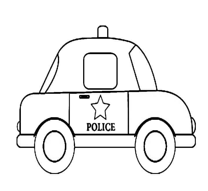 Polizeiauto für 3-jährige Kinder ausmalbilder