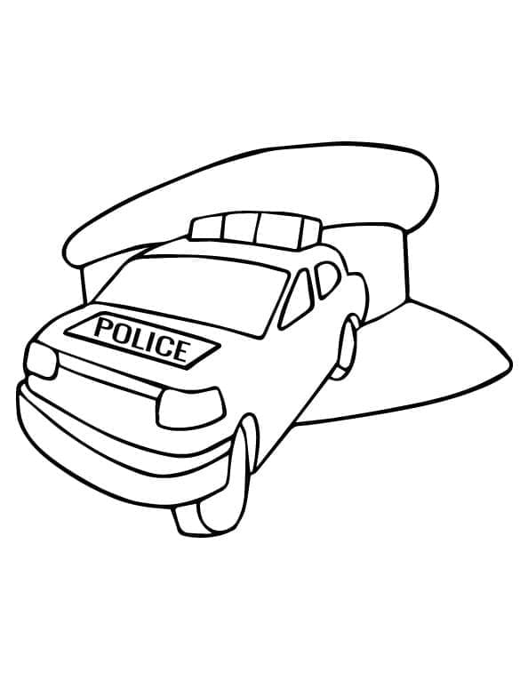 Polizeiauto gratis ausmalbilder