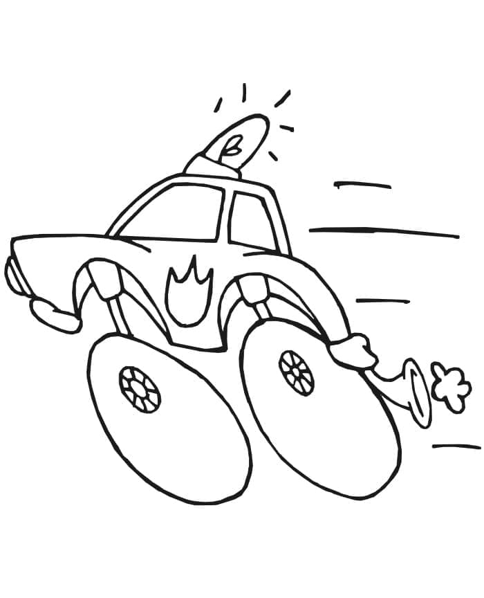 Polizeiauto zum Drucken ausmalbilder