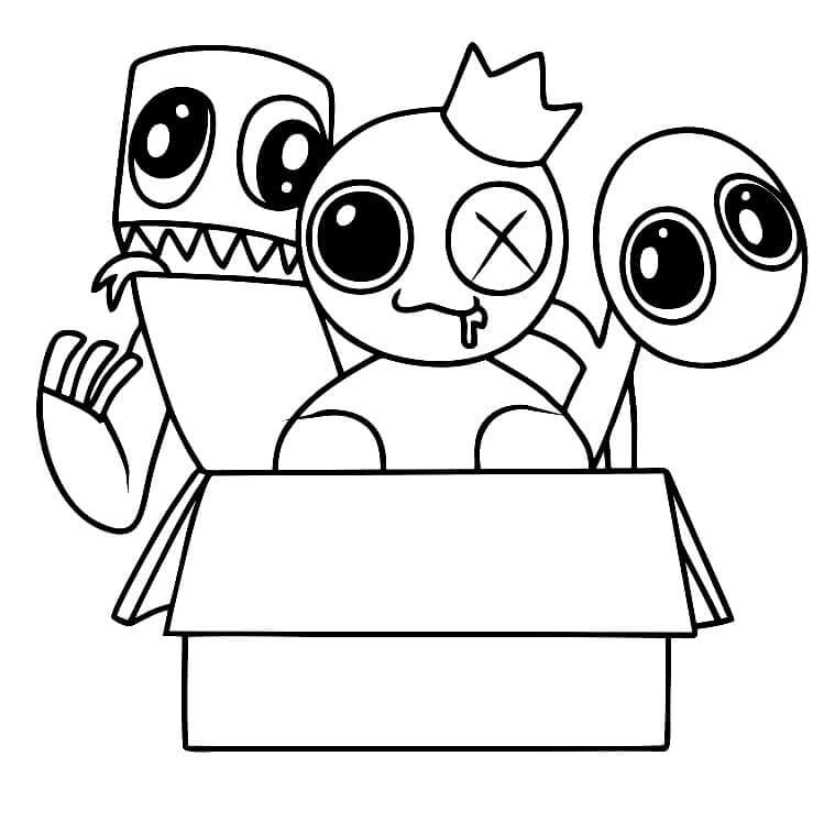 Rainbow Friends Für 2-Jährige Kinder ausmalbilder