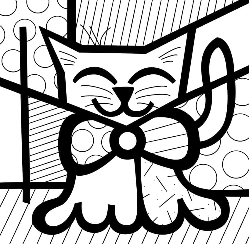 Romero Britto druckfertig ausmalbilder