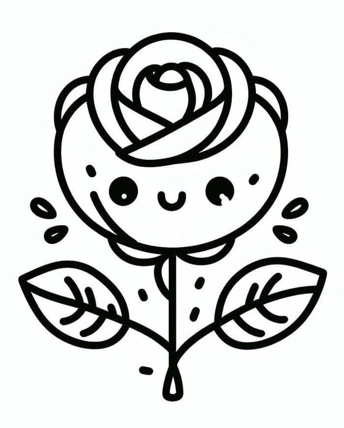 Rose ausdrucken ausmalbilder