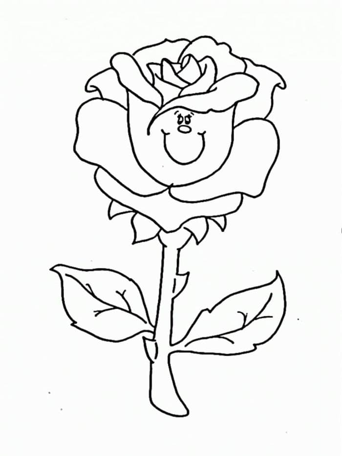 Rose zum Drucken ausmalbilder