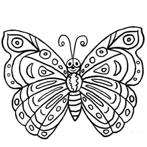 Schmetterling Druckbar Gratis ausmalbilder