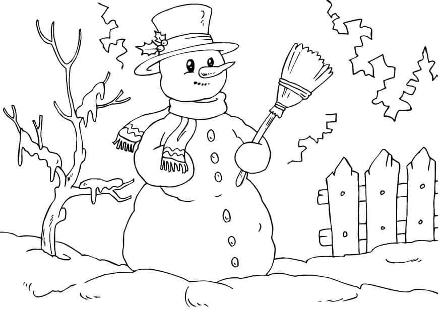 Schneemann Druckbar ausmalbilder