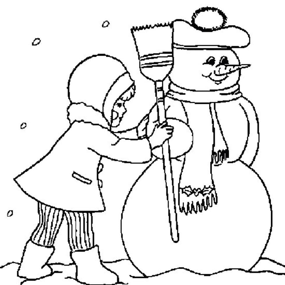 Schneemann Für 3-Jährige Kinder ausmalbilder