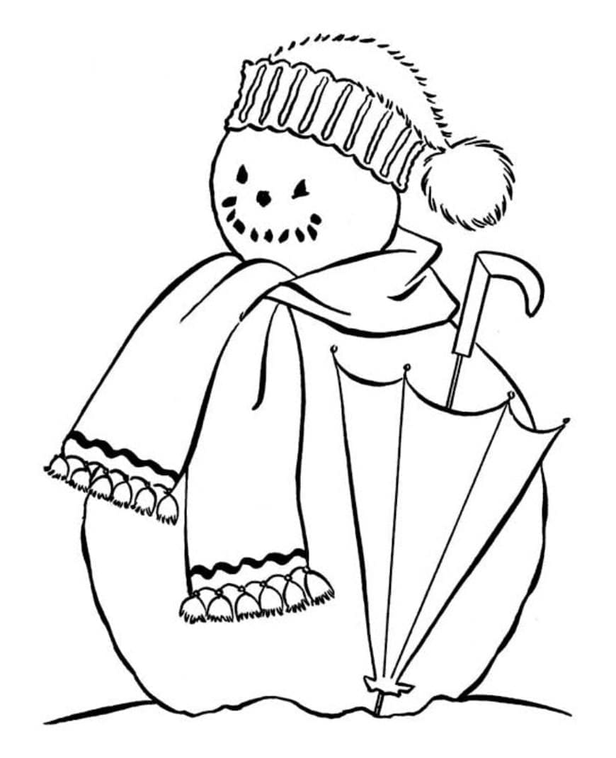 Schneemann Für 5-Jährige Kinder ausmalbilder