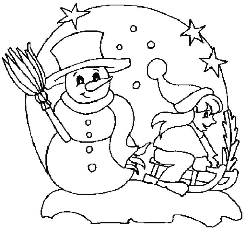 Schneemann Für 6-Jährige Kinder ausmalbilder