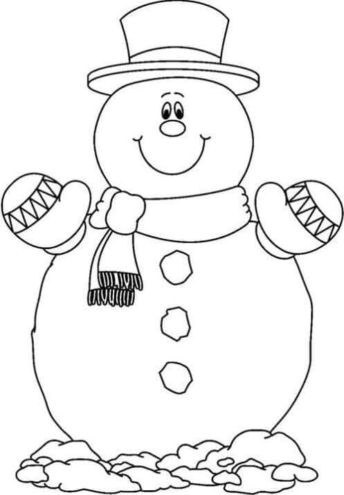 Schneemann Für Kostenlos ausmalbilder