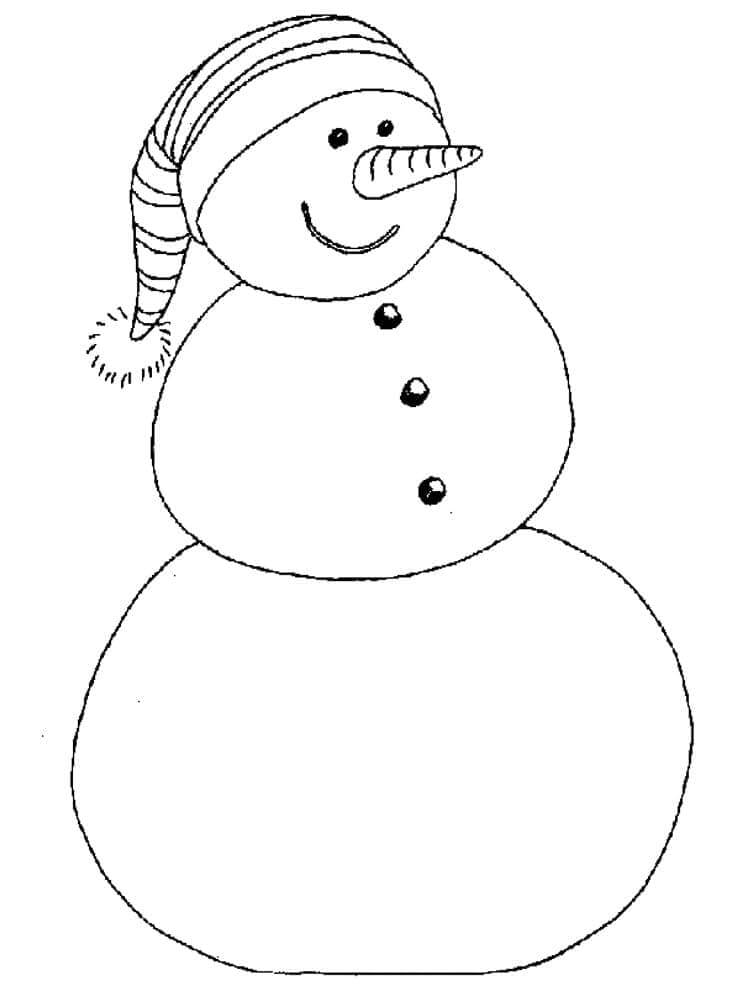 Schneemann Kostenlos Druckbar ausmalbilder