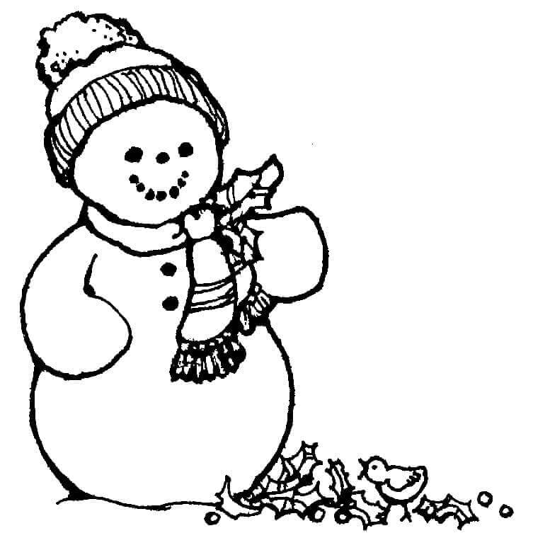 Schneemann Kostenlos Für Kinder ausmalbilder