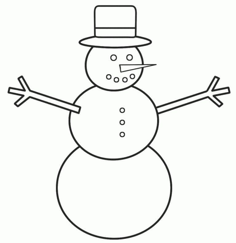 Schneemann Kostenlos ausmalbilder
