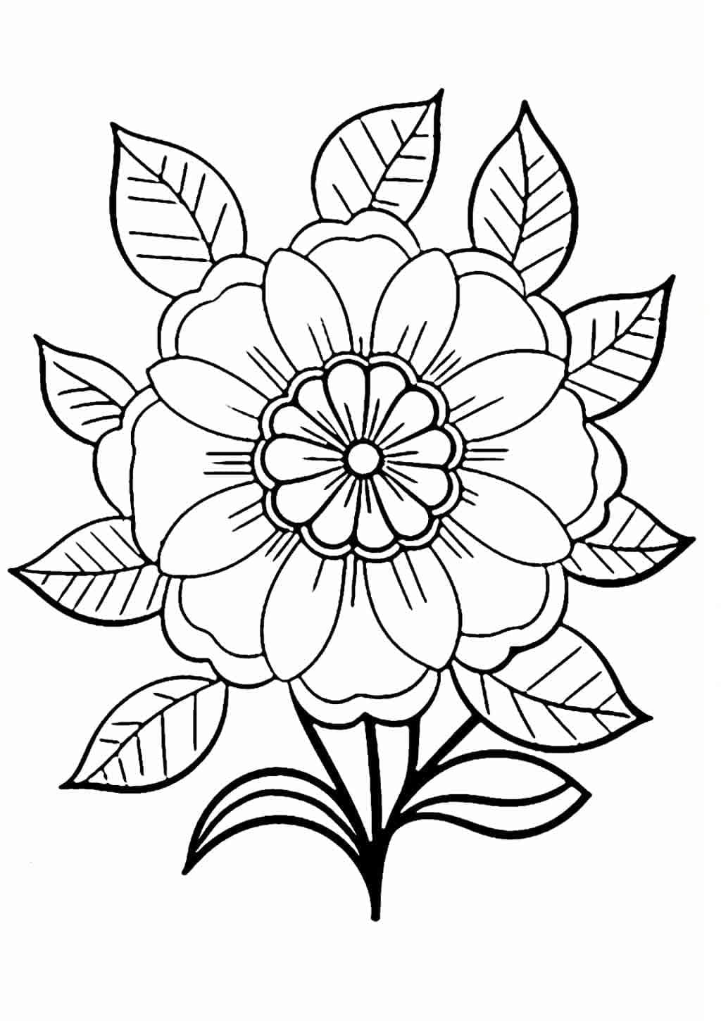 Schöne Blume ausmalbilder