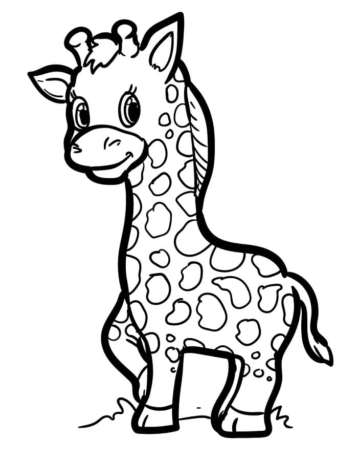 Schöne Giraffe ausmalbilder
