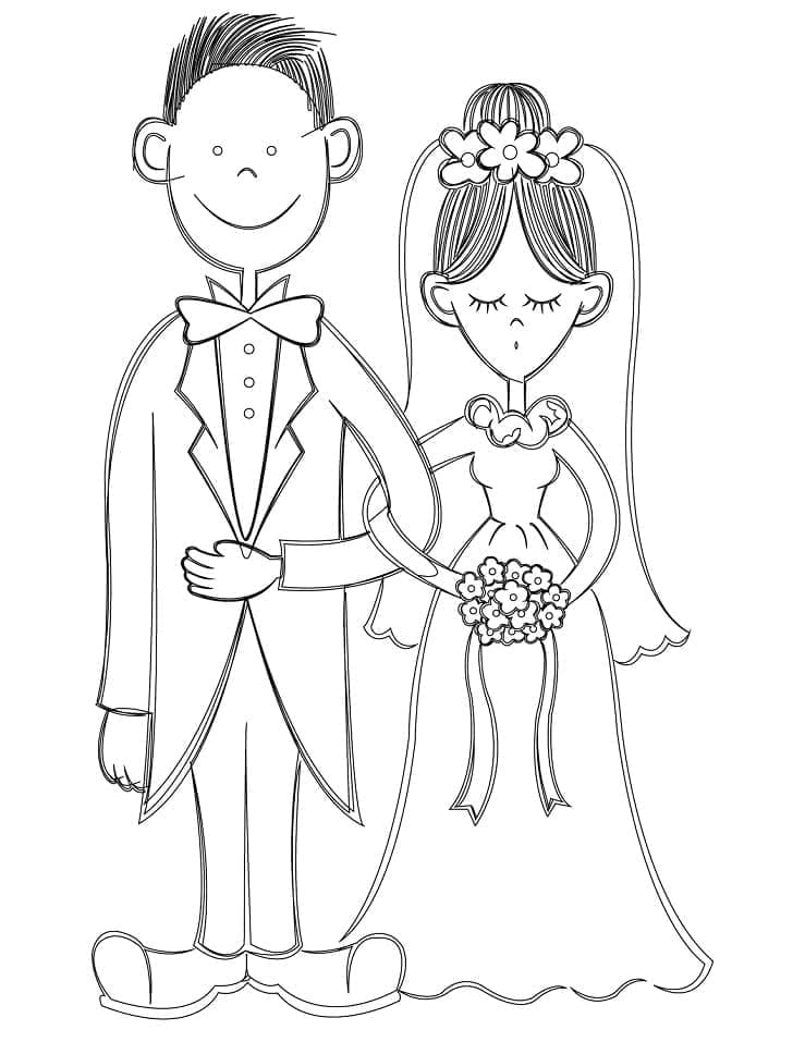 Schöne Hochzeit ausmalbilder