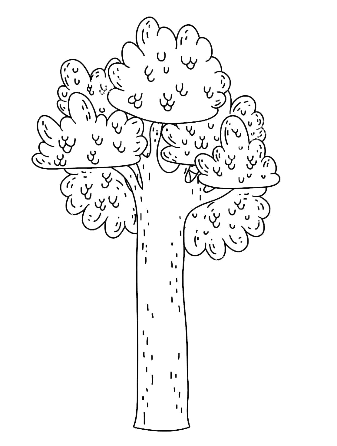Schöner Baum ausmalbilder