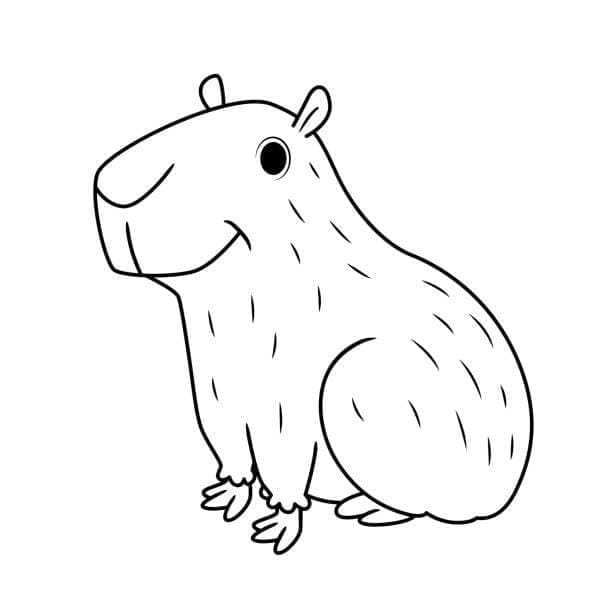 Schönes Capybara ausmalbilder